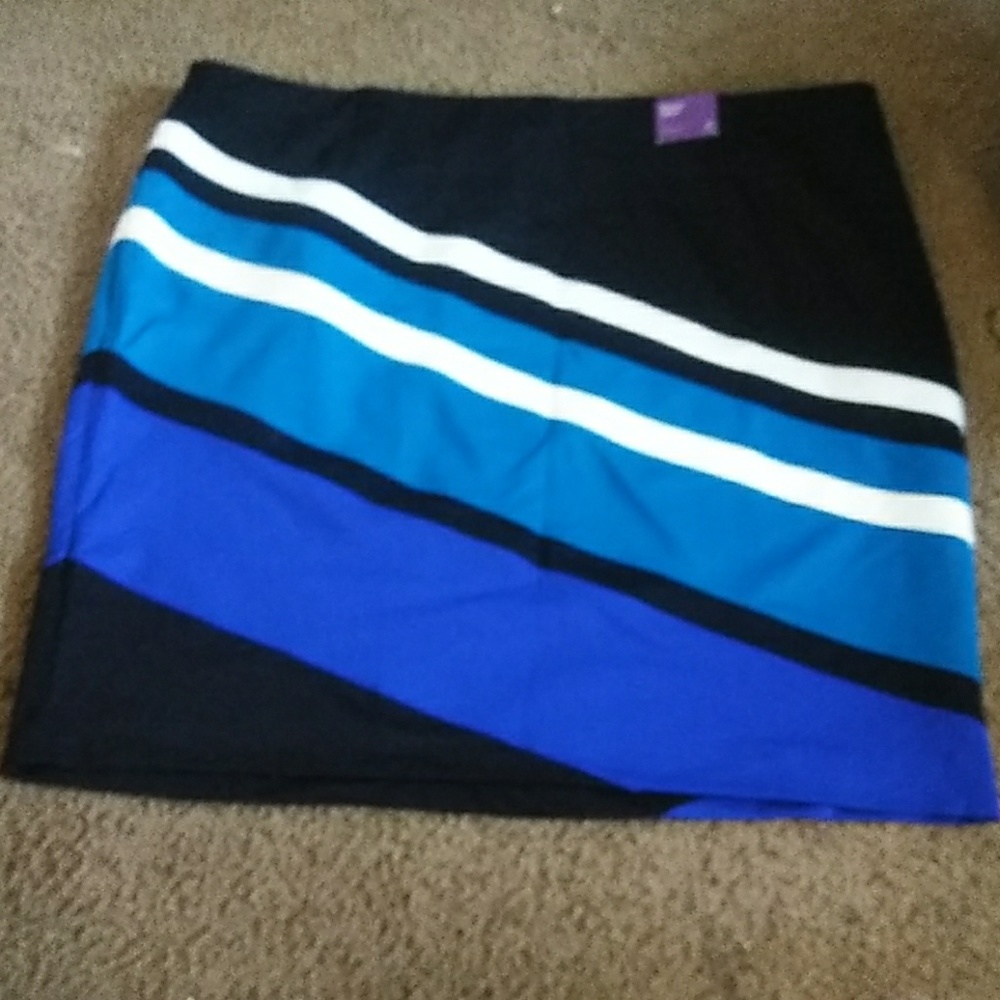 Lane Bryant Diagonal stripped pencil skirt